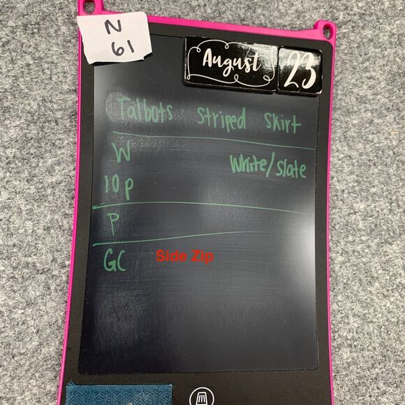 Talbots Skirt Womens 10P Petite Mitered Striped Side Zip A Lined White Navy - Picture 10 of 11